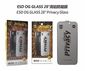 Protector de pantalla de vidrio templado <span class=keywords><strong>ESD</strong></span> Privacy OG compatible con desbloqueo de huellas dactilares para Samsung S21 PLUS S22 S23 PLUS S24 S25 S26 Ultra - Product Image 6