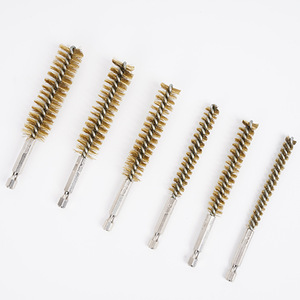 Spazzola per la pulizia del tubo con foro in <span class=keywords><strong>acciaio</strong></span> inossidabile punta da trapano rotonda per spazzola metallica per la rimozione della ruggine con gambo esagonale da 6mm - Product Image 2
