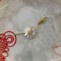 8mm 10mm 12mm Kerajinan Tangan Cangkang Putih Alami Bunga Matahari Daylily DIY Gaya Kuno Bahan Jepit Rambut Anting Ukiran Bros