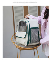 Sac à dos de transport pour animaux de compagnie en tissu Oxford respirant, pliable, transparent, grande capacité, portable, pour chats et chiens, pour l'extérieur