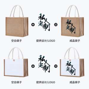 Bolsa de Compras de Yute Retro Ecológica con Logotipo Personalizado en Relieve - Product Image 3