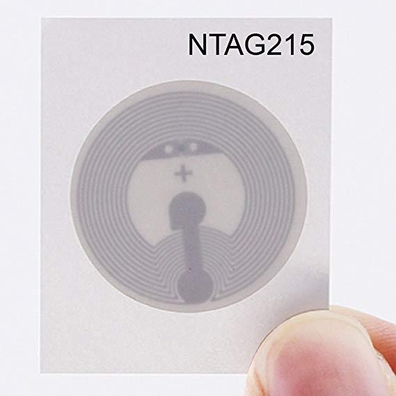 RFID PVC NFC Mini Tag Sticker 13.56MHz NTAG215 Chip Customizable Size Electronic Shelf Label