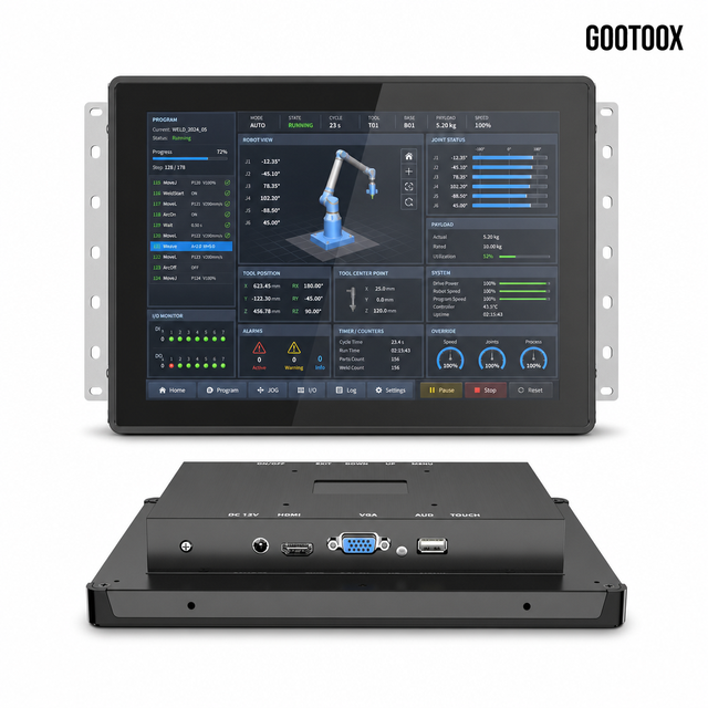 Touch Screen Monitor 7/10.1/13.3/15.6/21.5 Inch Embedded Capacitive Touch Black queue management information display