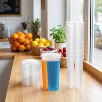 Gobelets jetables Mox écologiques de qualité alimentaire en PET à paroi simple, transparents, de 12 oz, diamètre 90 mm, avec logo personnalisé, pour boissons gazeuses froides