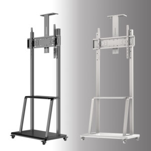 LED LCD 32"-75" Screen Modern Furniture Movable Flat Panel Plasma Mobile <b>TV</b>-Stand Movable <b>TV</b> Cart With Camera and AV <b>Shelf</b> - Product Image 6