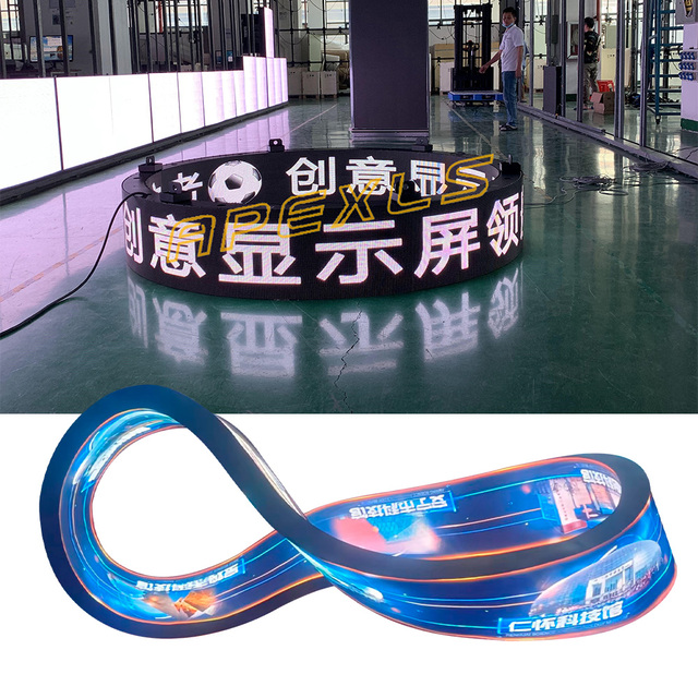 Curved LED Display Indoor SMD P1.86 P2.5 P3.076 Soft LED Module Curved Flexible Led Display Screen Advertising Soft Screen