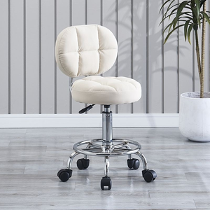 2026 Adjustable Salon Beauty <b>Chair</b> with Strong Wheels Popular Wide Backrest and Rotating Lash Made of Synthetic Leather - Product Image 3