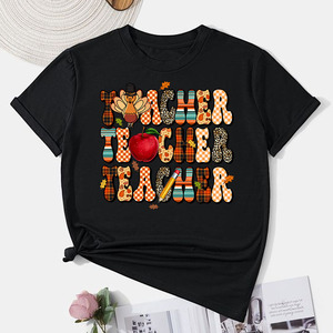 สติกเกอร์ลายพิมพ์2024สำหรับคุณครูแอปเปิ้ลไก่งวงหนังสือวันขอบคุณพระเจ้าแผ่นปะติดสำหรับติดเสื้อผ้ากระเป๋าเสื้อหมวก - Product Image 2