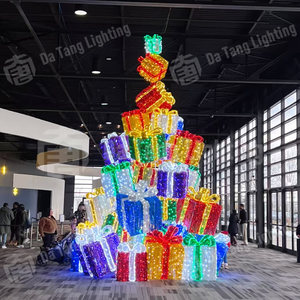 3D <b>LED</b> Christmas <b>Tree</b> Gift Box Motif <b>Light</b> Supplier China Custom Outdoor Commercial Decoration Manufacturer - Product Image 6