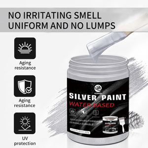 Pintura Líquida Acrílica Metálica Plateada <span class=keywords><strong>con</strong></span> Purpurina para Lona, Madera, <span class=keywords><strong>Tela</strong></span>, Cerámica, Piedra y Manualidades - Product Image 3
