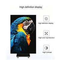 Écran LED pliable d'intérieur P2.5, affichage publicitaire mobile avec base à roulettes pour exposition, centre commercial, magasin de détail