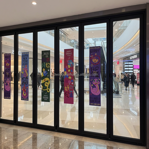 Porte coulissante pliante en alliage d'aluminium pour magasins, ateliers, jardins et sites touristiques - Product Image 2