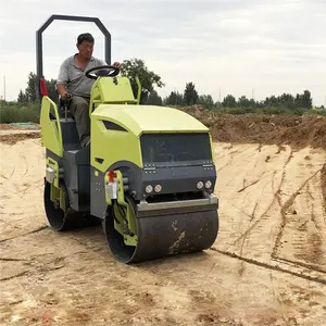 آلات البناء مزدوجة طبل واحد 1ton2ton3ton4ton5ton8ton10ton المشي وراء الضاغطة ركوب الاهتزاز على