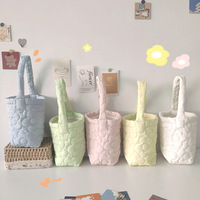 Tas Tangan Wanita Berkualitas Tinggi, Model Bucket, Bahan Polyester, Bordir Bunga, Desain Inovatif, Portable, dan Cantik