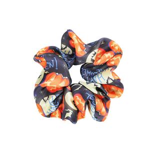 Großhandel Urlaub Vintage Retro Geist Schädel Skelett Kürbis elastische Haar gummi Stoff Druck Haar bänder Halloween Haar gummis - Product Image 6