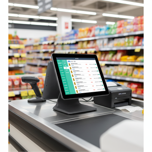 Terminal de caisse tactile tout-en-un 15 pouces pour commerce de détail, système POS tout-en-un avec paiement hors ligne NFC RFID - Product Image 1