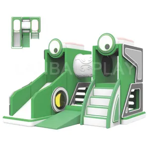 キッズシューズスタイルの商業用子供用遊園地アミューズメント機器とスライドの組み合わせ