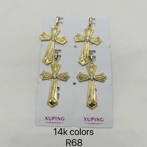 Xuping Jewelry Wholesale - Lot de pendentifs croix plaqués or 14K, motifs religieux égyptiens variés, pour la fabrication de colliers et bijoux DIY - Product Image 4