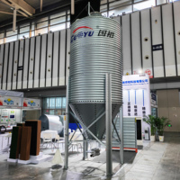 Silo numérique en acier galvanisé à chaud 15T avec ligne d'alimentation automatique pour maïs, porcs et volailles