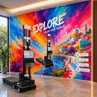 Machine de peinture murale numérique automatique, robot imprimante à jet d'encre UV DX7, imprimante murale verticale portable pour usage commercial