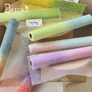 Cầu Vồng tuyết chấm vải tuyn, vật liệu đóng gói Hoa, lưới, DIY handmade tăng gói vải tuyn, nguồn cung cấp Cửa hàng Hoa, Bán buôn. - Product Image 4