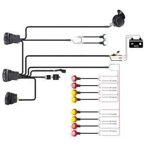 Kit de clignotants universels Zsoul pour UTV Polaris Can-Am, interrupteur à bascule en métal avec klaxon et feu de marche arrière, kit de clignotants 12V - Product Image 2
