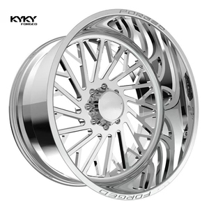Ruedas Forjadas KYKY Pulidas Nuevas 22x12 24x12 24x14 26x16 28x16 con Tapas Centrales Flotantes 6x5.5/8x6.5/8x165.1/8x170 Ruedas Forjadas para Camionetas - Product Image 2