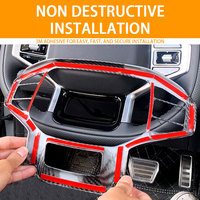 Ensemble de garnitures intérieures en fibre de carbone pour Chery Jetour Traveller T2, 29 pièces de contrôle central en bois de pêche, pièces modifiées