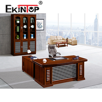 Bureau de Direction Professionnel en MDF 100%, Style Européen Demi-Lune
