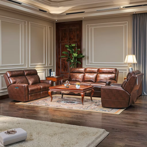Sofá Reclinable Eléctrico de Lujo Moderno de <span class=keywords><strong>3</strong></span> <span class=keywords><strong>Plazas</strong></span> para Sala de Estar, Muebles de Oficina - Product Image 1