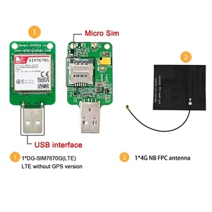 Hurryup simcom 4G <span class=keywords><strong>Dongle</strong></span> USB sim7670g LTE cat1 mô-đun ban phát triển toàn cầu với 4G FPC Antenna - Product Image 3