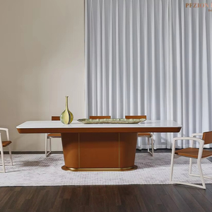 PFZION HOME Modern White Wooden L-Shaped Boss <strong>Desk</strong> Office Computer <strong>Desk</strong> Set with Book Shelves - Product Image 1