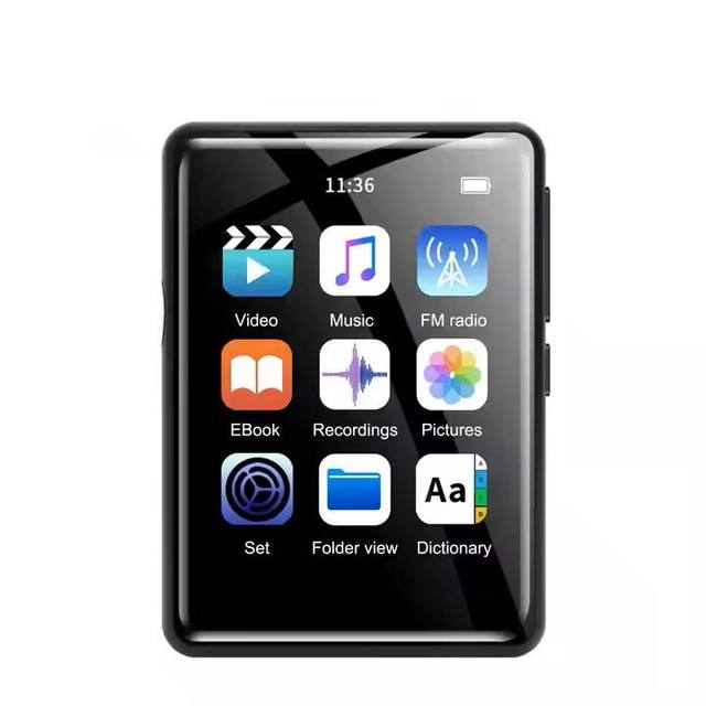 2.4 Inch Full Touch Screen HiFi Music MP4 Player with for Blue tooth Learning Recording Radio External 16/32/64/128/256 SD Card