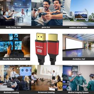 Câble HDMI FJGEAR version 2.1, prend en charge 4K 144Hz 120Hz, taux de rafraîchissement élevé pour PC, moniteur de jeu, rouge, câble HDMI de haute qualité - Product Image 2