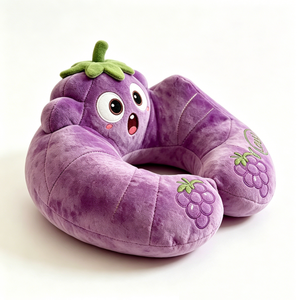 Customized Cartoon Grape Character U <b>Neck</b> <b>Cushion</b> ,Lovely Embroidered Grape Plush <b>Neck</b> Rest - Product Image 1