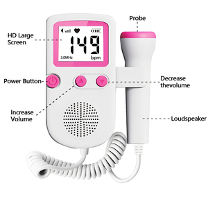 Monitor <span class=keywords><strong>Fetal</strong></span> de Bolsillo con Doppler de Ultrasonido, Detector de Latidos del Corazón del Bebé, Dispositivo Médico Extraíble - Product Image 1