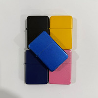 Ensemble de cigarettes JUJI en acier inoxydable avec gravure au laser, impression de logo personnalisé, briquet à huile coupe-vent noir
