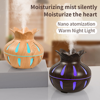 Humidificateur ultrasonique diffuseur d'aromathérapie en acier inoxydable 130 ml, alimenté par USB, portable, avec humidistat, pour maison, voiture, hôtel, huiles essentielles