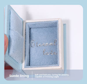 Boîte cadeau pour bijoux de style européen, à couvercle magnétique personnalisable en forme de livre, avec doublure en éponge et papier artistique, très vendue - Product Image 2