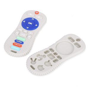 Jouet de dentition en silicone pour bébé, télécommande, pour 0-24 mois, noir et gris froid, forme télécommande, numéro de pièce Tr075 - Product Image 3