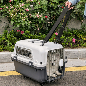 Grande caisse de transport portable en plastique pour animaux de compagnie avec grande capacité pour cage de voyage - Product Image 3
