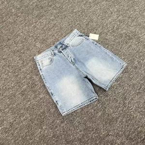 Pantalones Cortos Casuales Aime Leon Dore de Pierna Recta para Hombre y Mujer, de Verano, de Marca de Moda, con Efecto Lavado para Dar un Aspecto Desgastado a Jeans de Color Sólido - Product Image 2