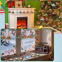Marco de Fotos Navideño Colgante, Adornos de Madera para Árbol de Navidad, Decoración con Marco para Fotos, Recuerdo Familiar para las Fiestas