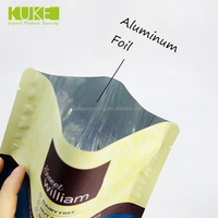 Lot de 500 sachets en plastique noir mat Mylar sachets en aluminium à fermeture éclair avec fenêtre transparente