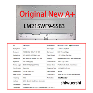 شاشة LCD مقاس 21.5 بوصة بالجملة طراز LM215WF9 SSD1 SSC3 SSB3 SSB1 SSA3 SSA2 SLB1 SLA2 SLA1 بديلة للوحة عرض شاشة AIO - Product Image 3