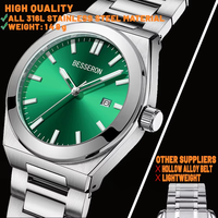 Montre-bracelet pour homme en acier inoxydable, marque privée, mode, luxe, quartz, OEM, logo personnalisé, étanche, couleurs variées, fabricant, vente en gros