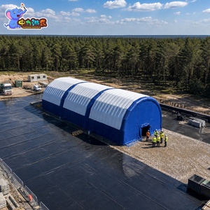 Abri <span class=keywords><strong>de</strong></span> <span class=keywords><strong>stockage</strong></span> temporaire extérieur personnalisé, <span class=keywords><strong>tente</strong></span> d'entrepôt gonflable en PVC pour la logistique industrielle, pour le <span class=keywords><strong>stockage</strong></span> d'équipements - Product Image 1