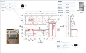 Armoires de cuisine modernes en <span class=keywords><strong>bois</strong></span> massif naturel, <span class=keywords><strong>couleur</strong></span> noyer, panneaux plats sur mesure Alland, pour projets résidentiels - Product Image 3
