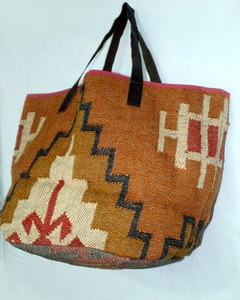 Indian Style Handmade Tote Bag Women Jute <b>Strap</b> Vintage Style Open Closure Large Capacity Clutch <b>Shoulder</b> Bag for Best Price - Product Image 4