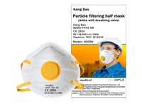 Masque respiratoire en carbone KN95 de style tasse monté sur la tête avec valve pour l'application de la poussière dans les cimenteries